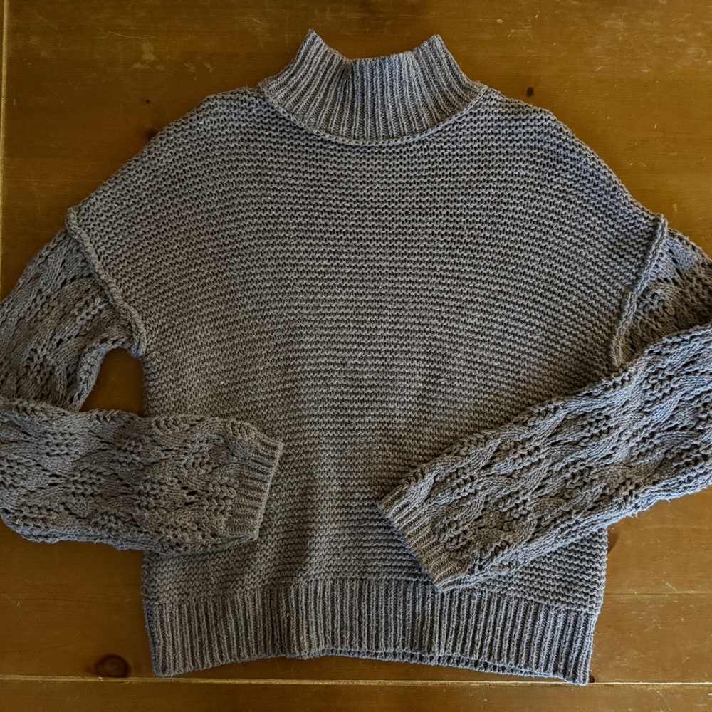 Gray Knit slouchy Women's Sweater